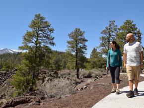 Mountain views along a hiking trail in Flagstaff, Arizona Mountain views along a hiking trail in Flagstaff, Arizona
