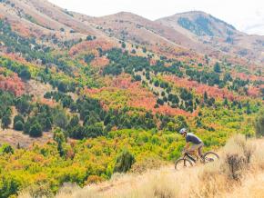 Fall mountain biking excursion in Pocatello