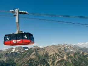 An aerial tram at Jackson Hole Mountain Resort in Wyoming An aerial tram at Jackson Hole Mountain Resort in Wyoming