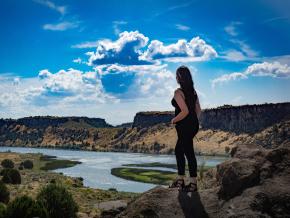 Scenic overlook in Massacre Rocks State Park in American Falls, Idaho Scenic overlook in Massacre Rocks State Park in American Falls, Idaho