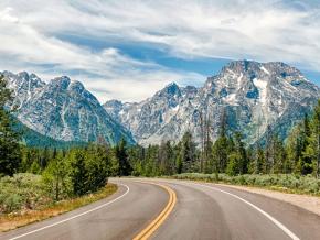Route pittoresque dans le Grand Teton National Park, Wyoming Route pittoresque dans le Grand Teton National Park, Wyoming
