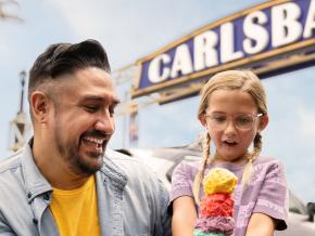 Enjoying a day at entertainment hub Carlsbad Village Enjoying a day at entertainment hub Carlsbad Village