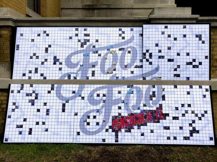 Art celebrating the Foo Foo Festival in Pensacola, Florida