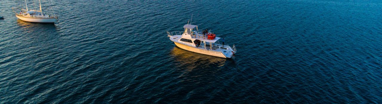 푸에르토리코 해안에서 보트 타기