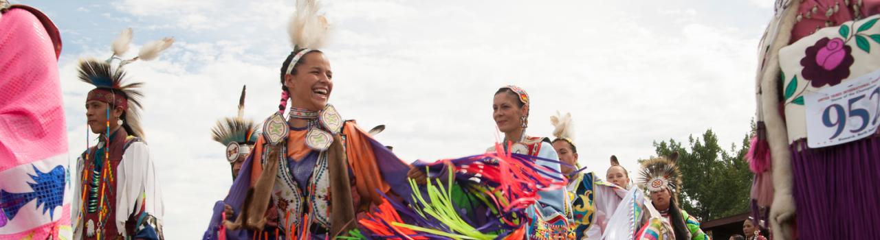 Traditional dance at the United Tribes International Powwow in Bismarck, North Dakota Traditional dance at the United Tribes International Powwow in Bismarck, North Dakota