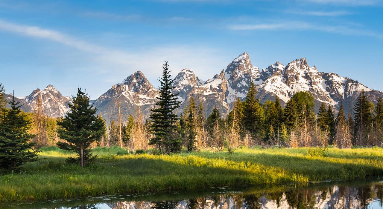 Stunning mountain views in Grand Teton National Park, Wyoming