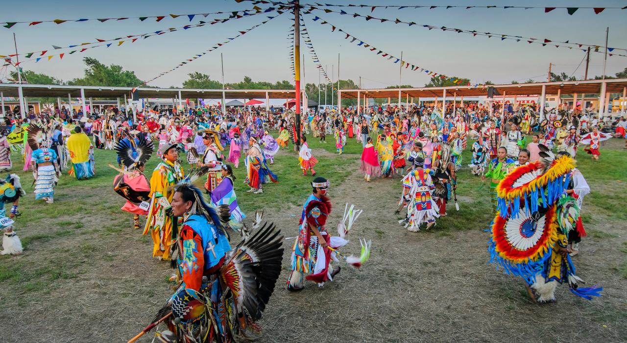 Traditional dance at a powwow in South Dakota