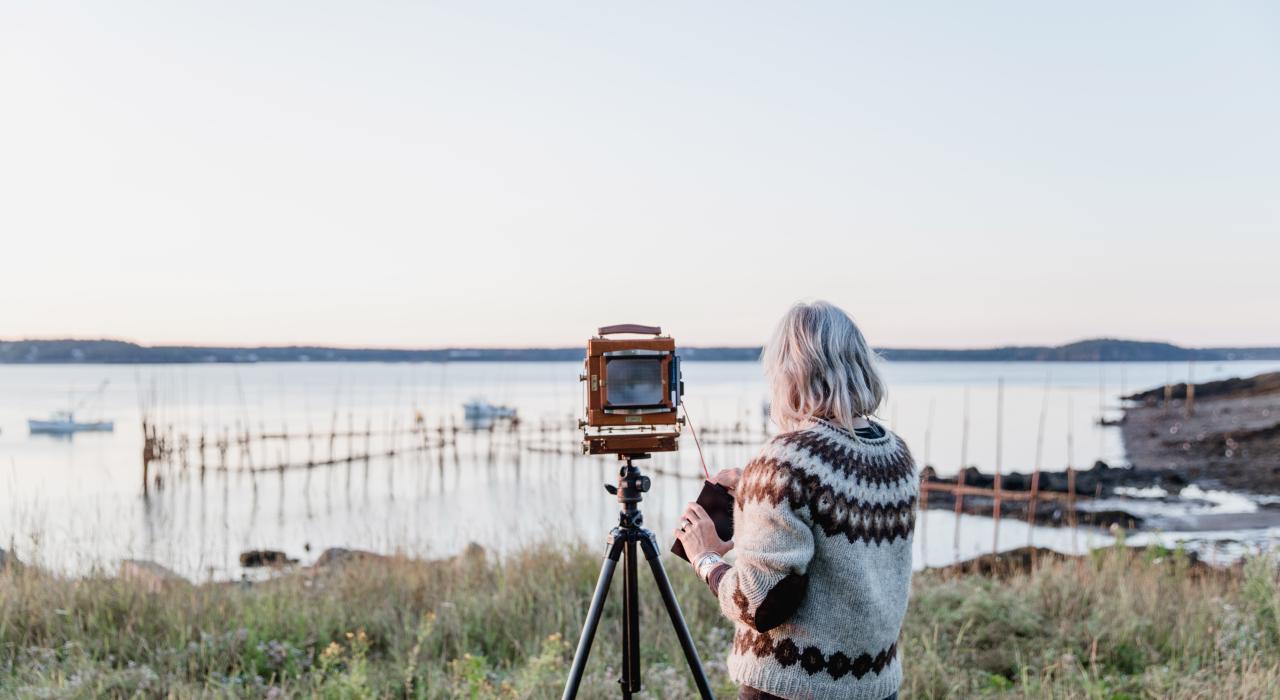 Gelegenheit für einen Schnappschuss an der unberührten Küste von Maine