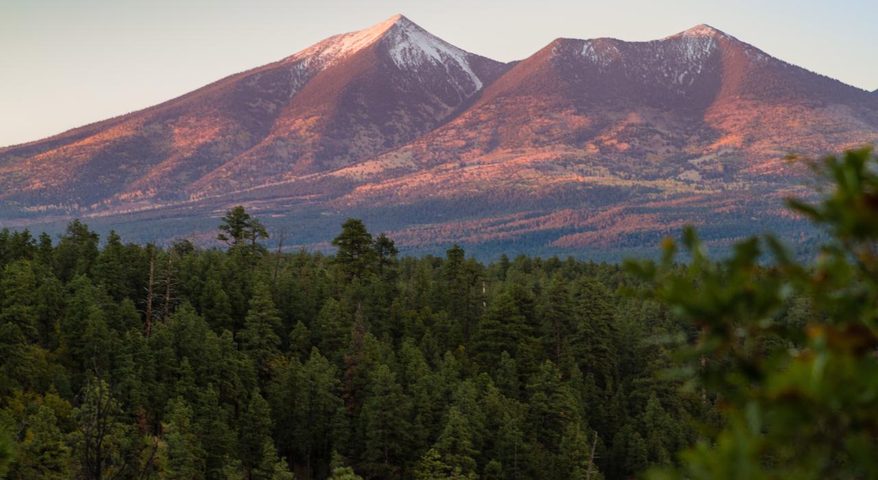Mountain scenery in Flagstaff, Arizona from the Lowell Observatory