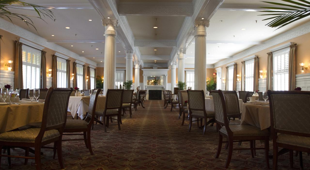 Jekyll Island Club Hotel restaurant in the Golden Isles, Georgia