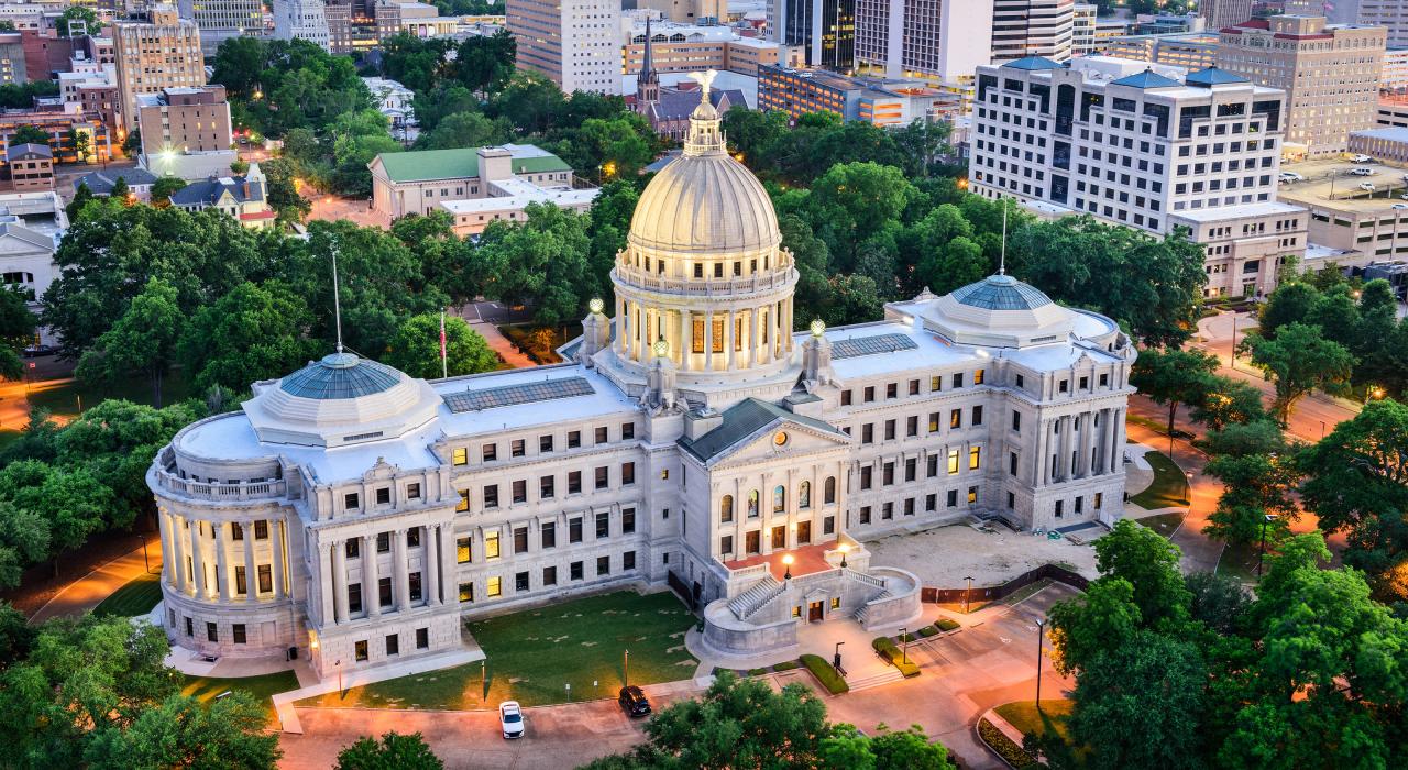 Capitólio estadual do Mississippi em Jackson, Mississippi
