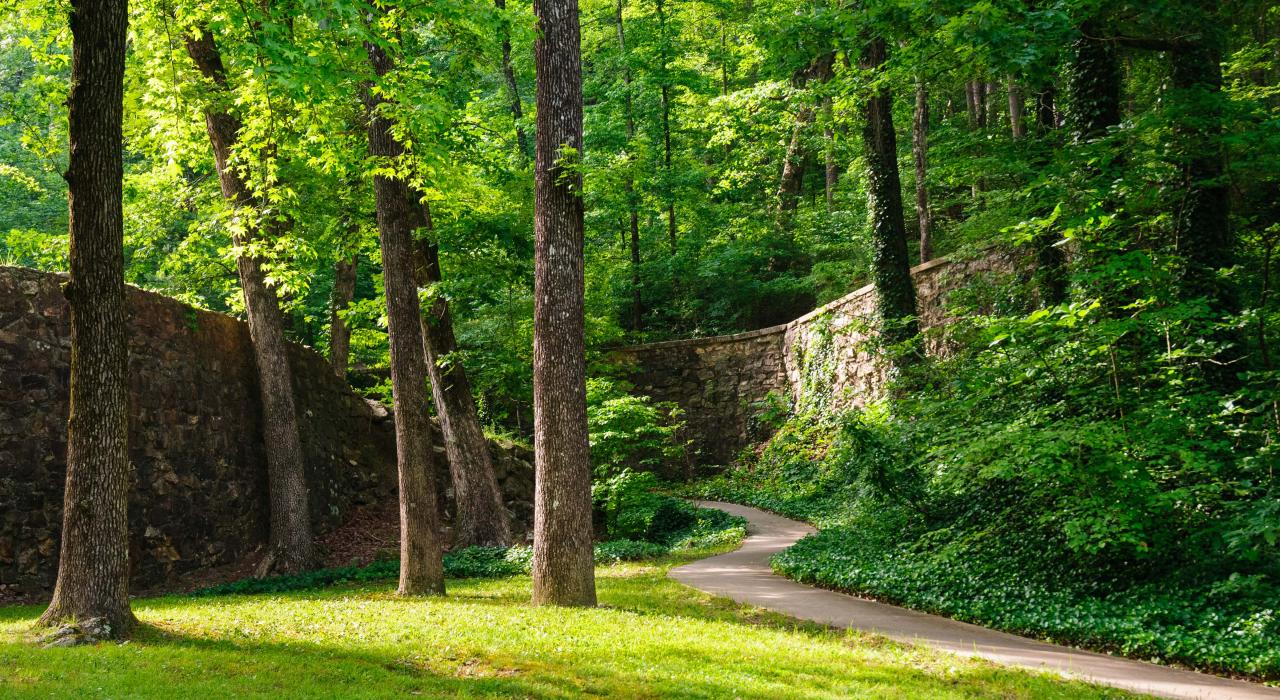 One of many scenic walking paths and steep trails