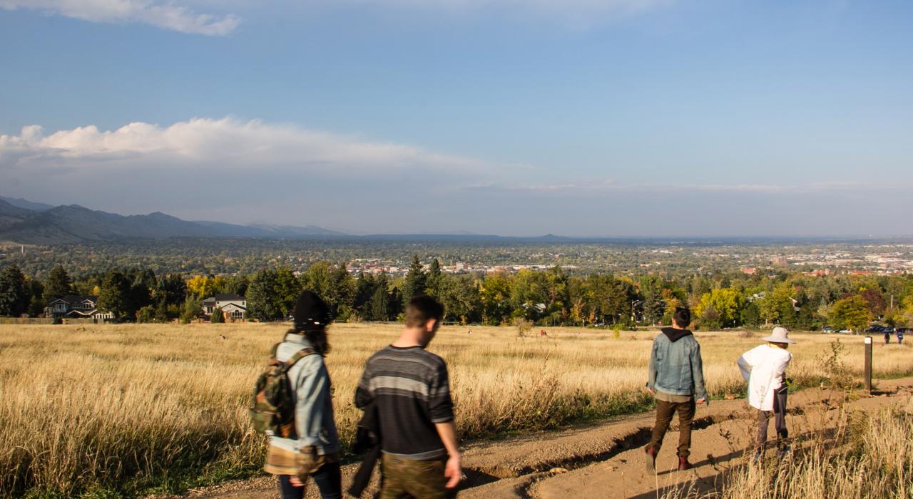 Hiking on trails in Boulder, Colorado