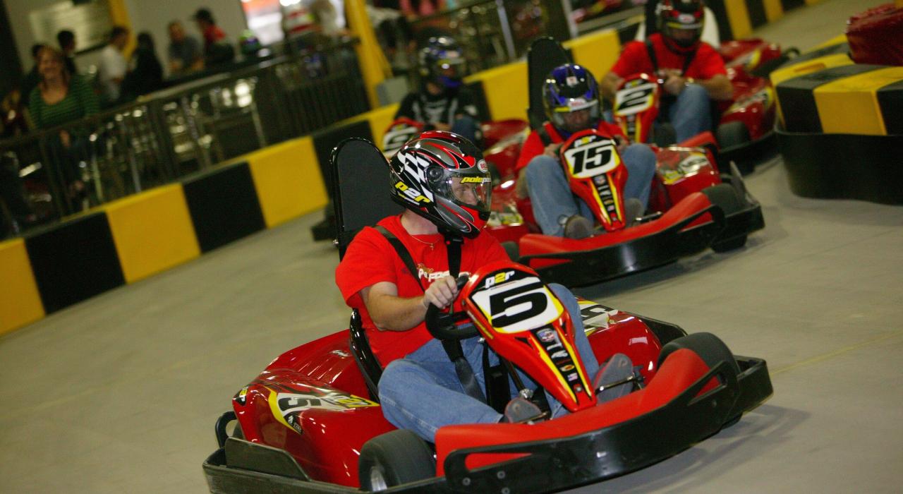 Enjoying go-karts at Pole Position Raceway