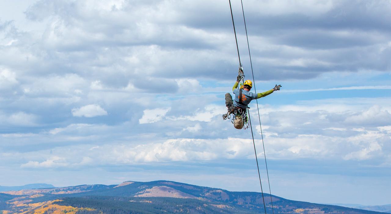 Game Creek Aerial Adventure zipline on Vail Mountain, Colorado