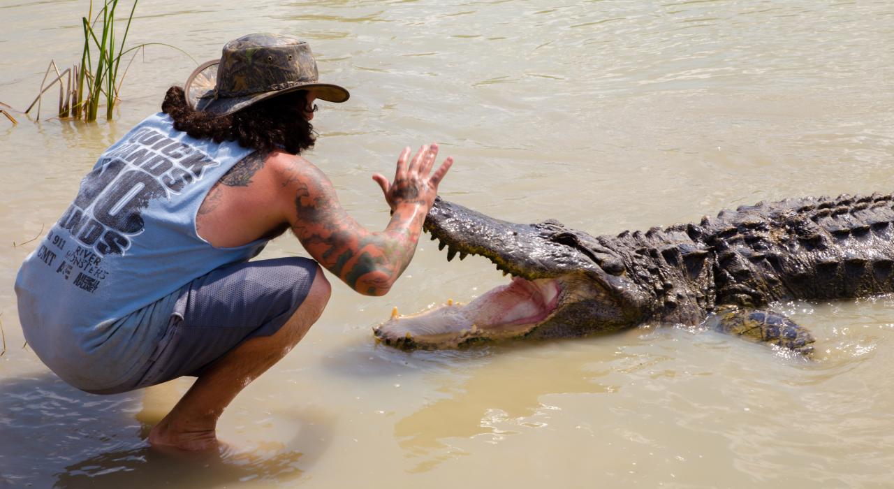 Showman tempting fate at Gator County Adventure Park