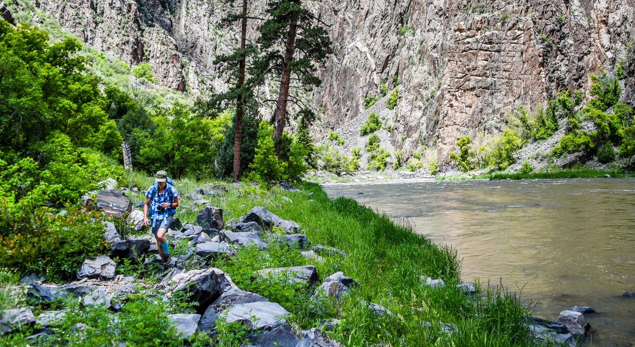 Na impressionante Gunnison Route Trail