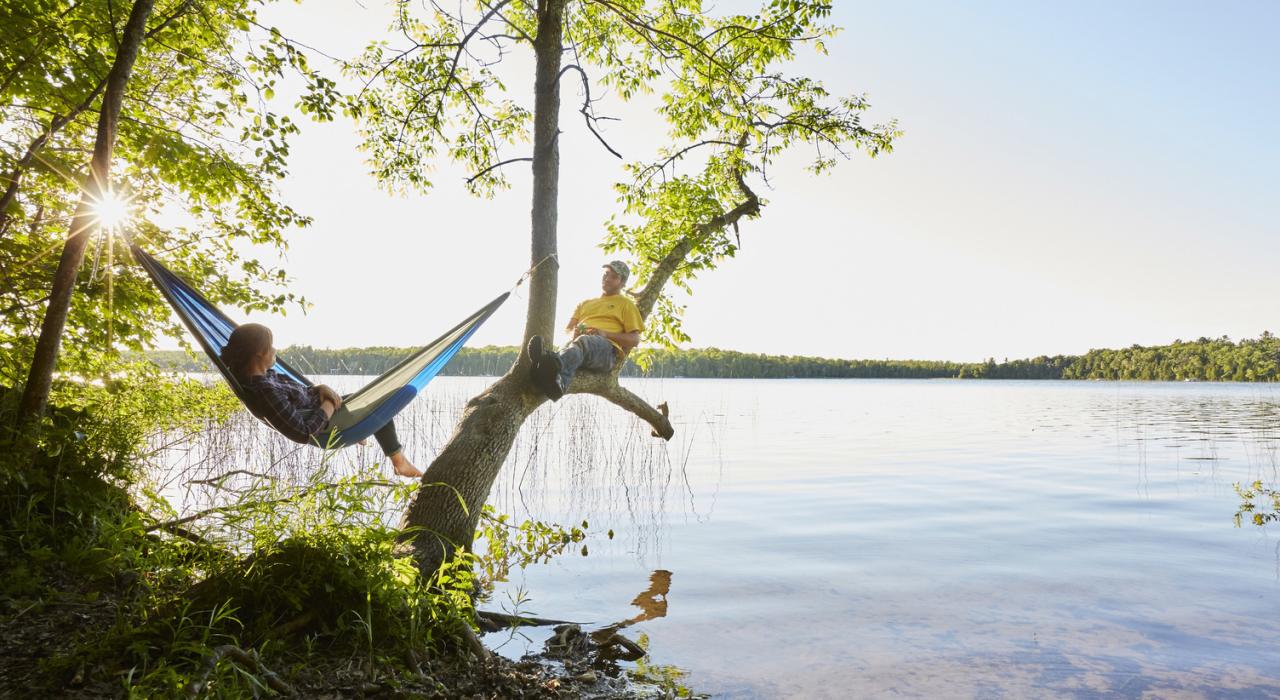 Relaxen mit Blick auf die Bucht im Newport State Park
