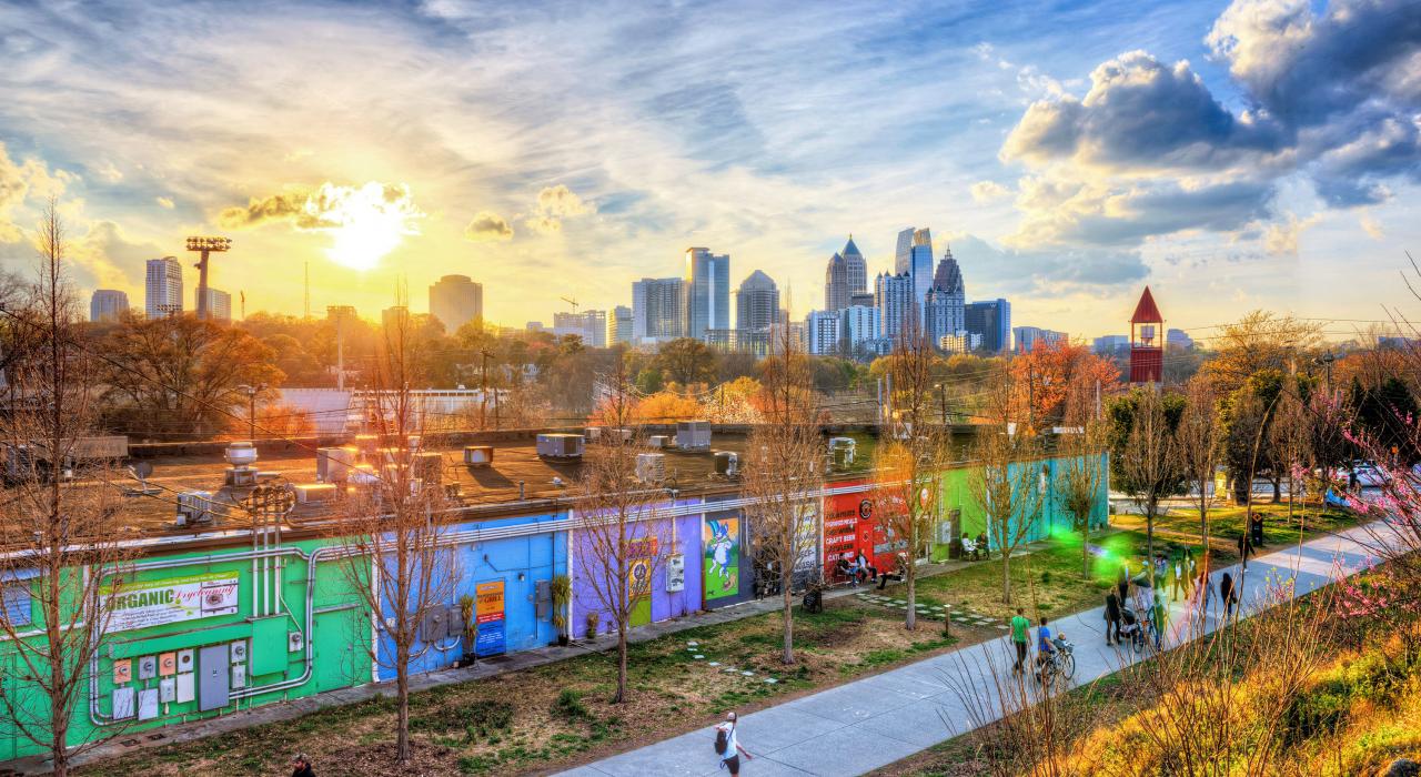 The BeltLine, a walking and biking thoroughfare dotted with public art and connecting the city’s neighborhoods