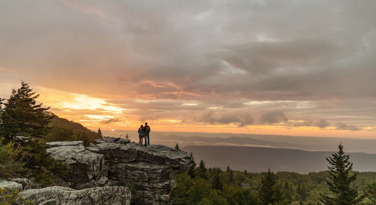 Adventurous hiking at Dolly Sods Wilderness in the Monongahela National Forest 