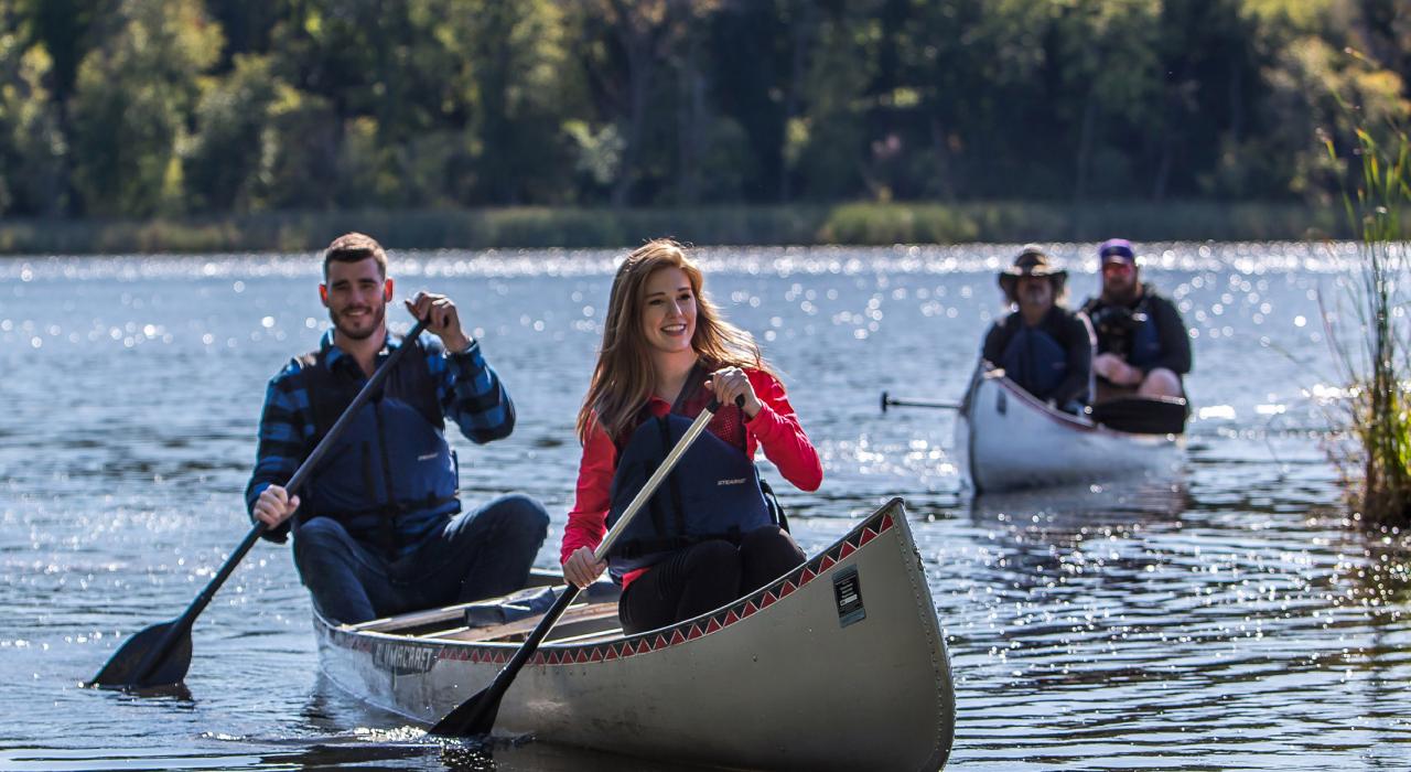 Canoeing on Westwood Lake at Westwood Hills Nature Center