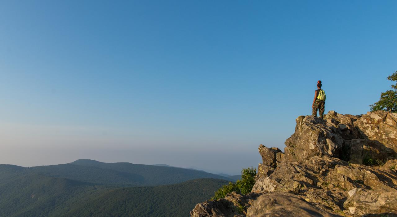 버지니아주 셰넌도어 국립공원의 탁 트인 풍광