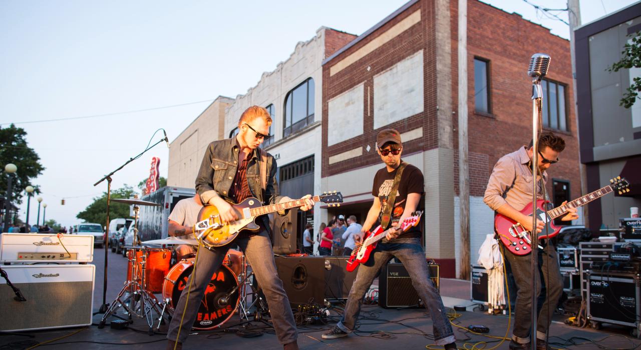 Band performing at the W.C. Handy Festival in Florence, Alabama