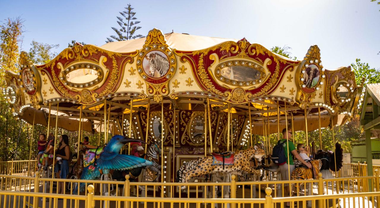 Le carrousel emblématique du zoo de Santa Ana