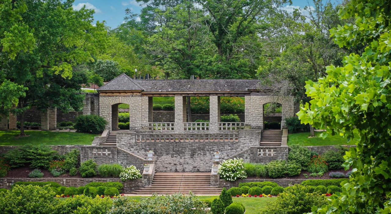 Gorgeous greenery adorning the Carnahan Memorial Garden