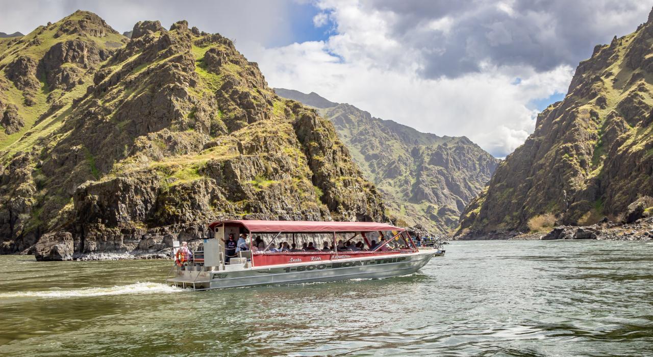 Embarking on a jet boat tour through Hells Canyon