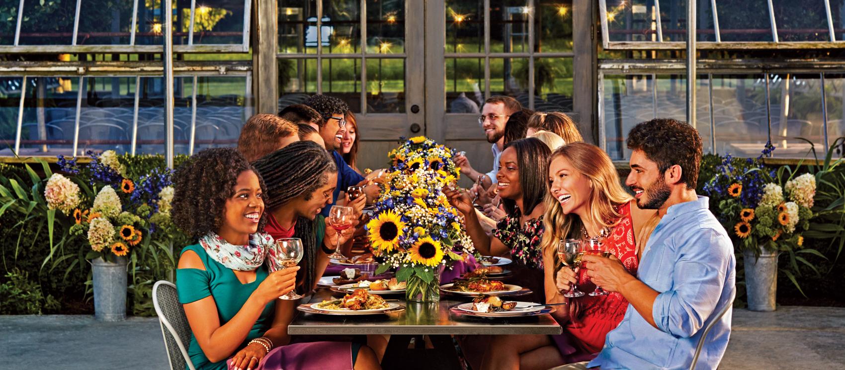 The annual Girasole, or "Sunflower Dinner" at Jorgensen Farms in New Albany