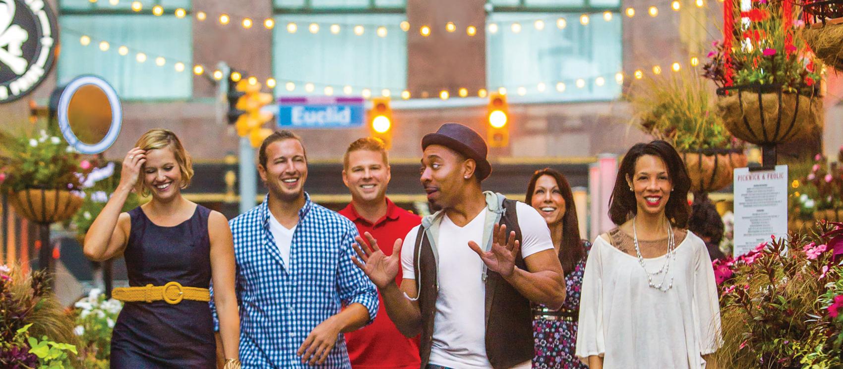 East Fourth Street in the heart of downtown Cleveland