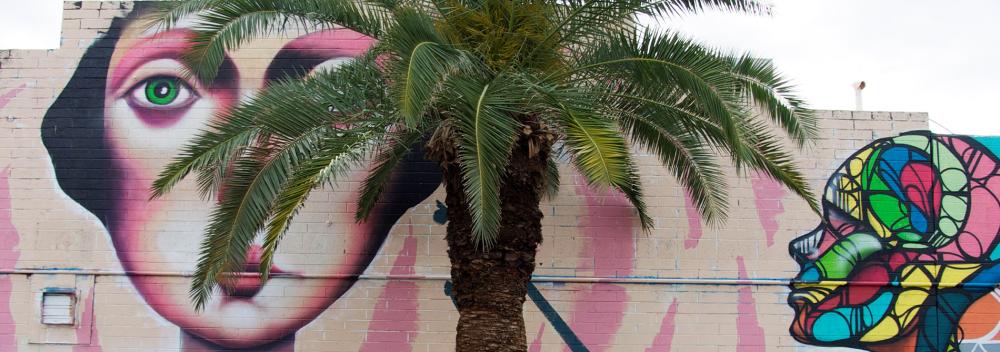 Street art sur Roosevelt Row à Phoenix, Arizona Street art sur Roosevelt Row à Phoenix, Arizona