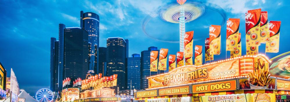 미시간주 디트로이트의 여름 카니발 미시간주 디트로이트의 여름 카니발